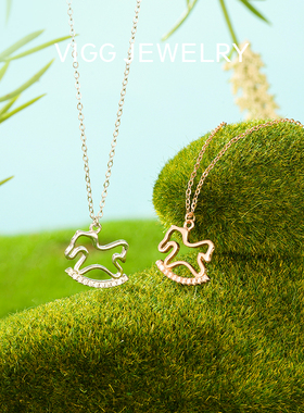 VIGG旋转木马项链女小众设计轻奢