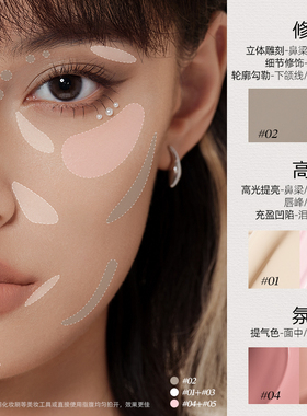 小奥汀液体修容棒套装高光液阴影