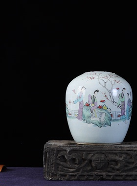 日月堂民国粉彩古董老物件