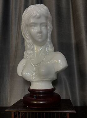 日月堂老上海风情琉璃贵妇台灯琉璃玉兰台灯 怀旧装饰摆件 可点亮