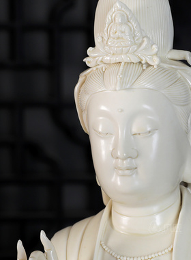 仿古风陶瓷供奉摆件观音佛像