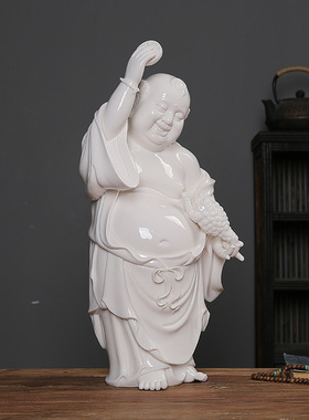 刘海戏金蟾摆件礼品玄关德化白瓷