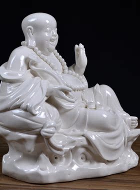 如意摆件德化白瓷工艺品弥勒佛像