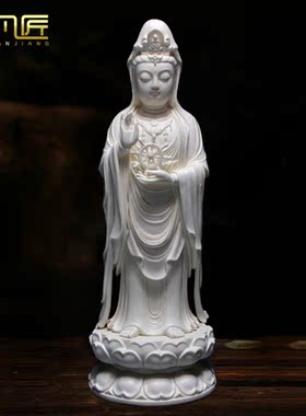 佛像观世音菩萨供奉摆件德化陶瓷