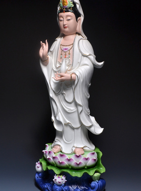 观音菩萨佛像工艺品德化白瓷