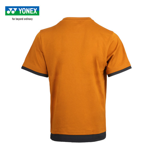 YONEX尤尼克斯羽毛球服男士橙色短袖T恤户外运动休闲修身透气 - 图2