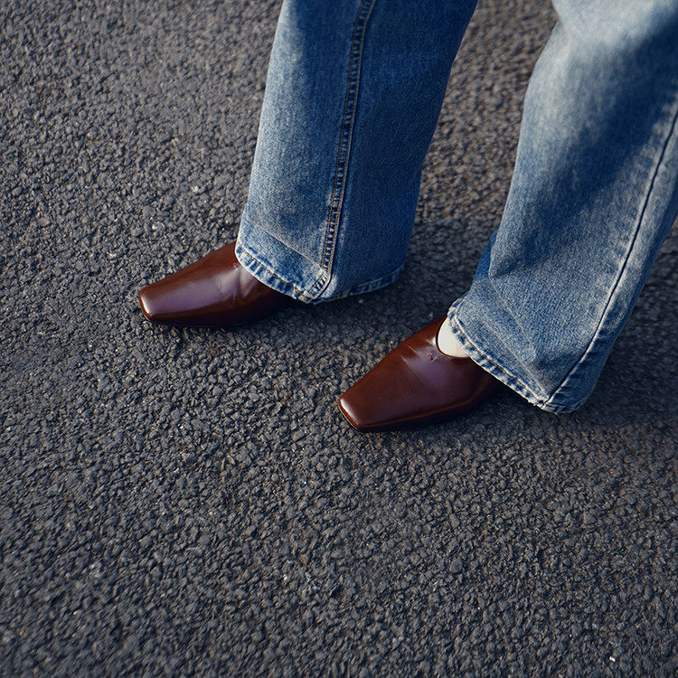 女鞋2026春季新款真皮平底乐福鞋女一脚蹬方头法式复古小皮鞋,淘宝优惠券,粉丝福利购,淘宝优惠卷