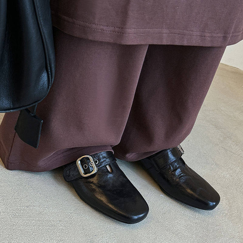 超软小羊皮方头单鞋女2026春季新款复古平底一字带玛丽珍皮鞋,淘宝优惠券,粉丝福利购,淘宝优惠卷