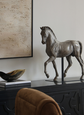 马到功成雕塑摆件客厅玄关装饰品