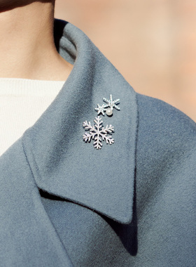 HEFANG何方珠宝优雅雪花胸针