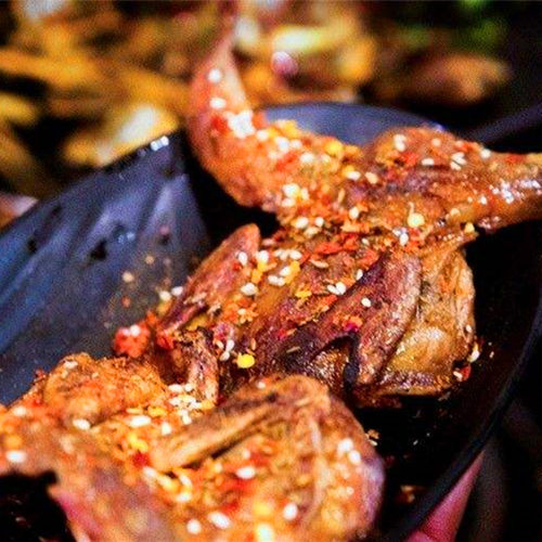 越汇红面鹌鹑烧烤串整箱10包/50串 户外烧烤BBQ油炸腌制调理食材 - 图1