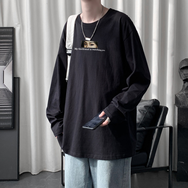 diy私人照片定制女朋友看你打底衫 samack尚马克男装T恤