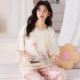 Yalu pajamas ສໍາລັບແມ່ຍິງທີ່ມີ pads ເຕົ້ານົມ 2026 ລະດູຮ້ອນໃຫມ່ trousers ຝ້າຍບໍລິສຸດບາງໆສັ້ນສາມາດນຸ່ງໃສ່ນອກເຮືອນຊຸດ