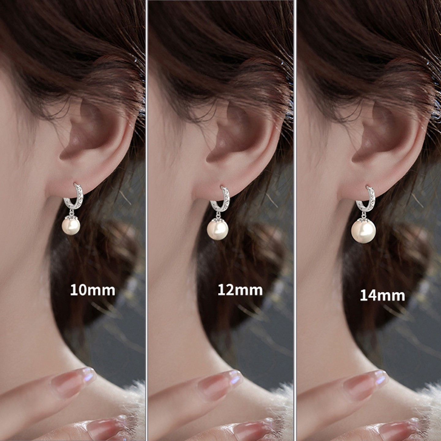 2025新款S999足银珍珠耳环女简约时尚百搭耳坠纯银耳饰车花耳扣圈,淘宝优惠券,粉丝福利购,淘宝优惠卷