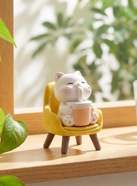 可爱小猪卡通桌面椅造型摆件