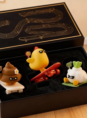 可爱卡通动物手办摆件礼盒