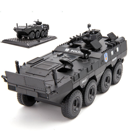 宝思仑1:24 08式轮式步兵战车合金模型 开门声光回力八轮两栖战车 - 图3