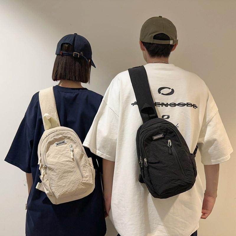 日系简约休闲胸包女潮牌运动单肩斜挎小背包女百搭ins大容量男包,淘宝优惠券,粉丝福利购,淘宝优惠卷