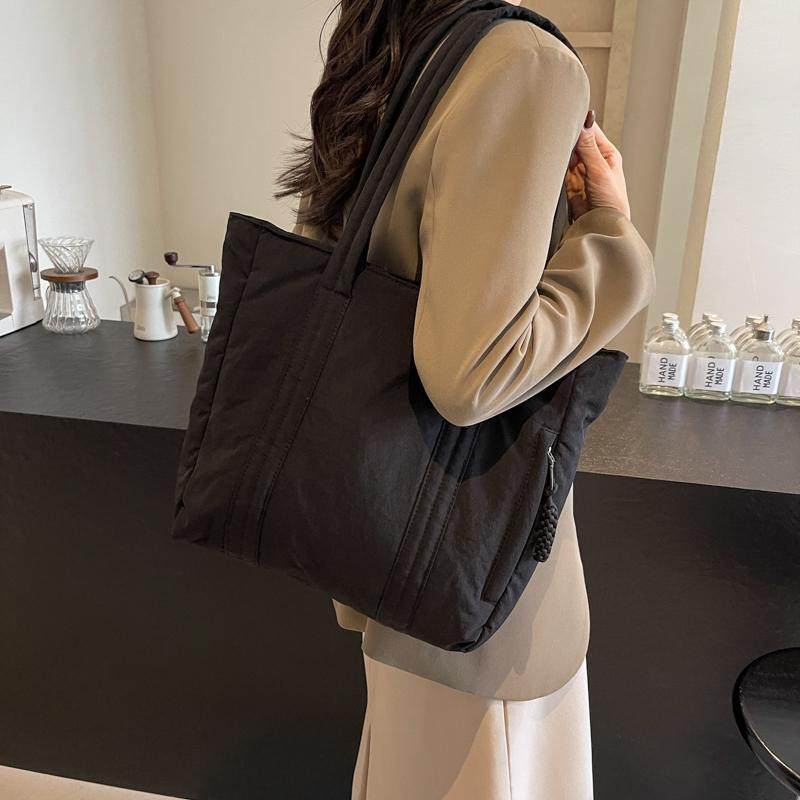 2025新款秋冬简约百搭充棉羽绒包包女多功能大容量休闲通勤托特包,淘宝优惠券,粉丝福利购,淘宝优惠卷