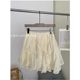 Beige high waist versatile fairy skirt gentle