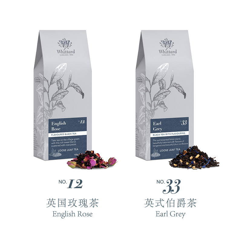 Whittard英国进口伯爵红茶+玫瑰红茶袋装茶叶组合 英式花茶囤货装 - 图3