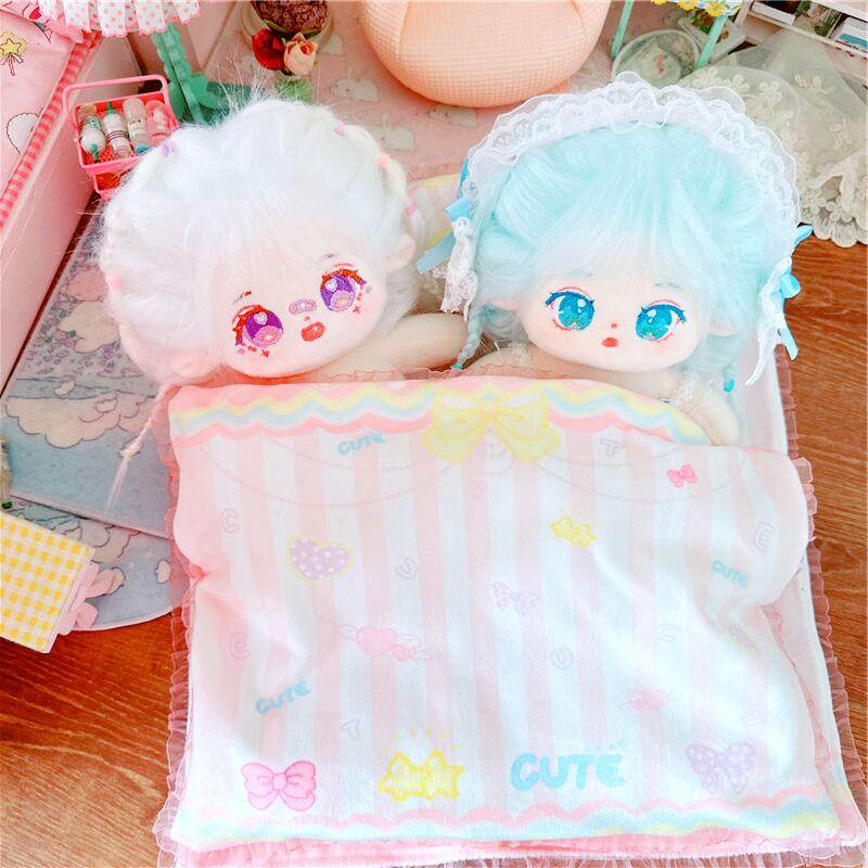 20cm棉花娃娃床品20cm明星玩偶娃娃可爱单双人床品三件套被子枕头,淘宝优惠券,粉丝福利购,淘宝优惠卷
