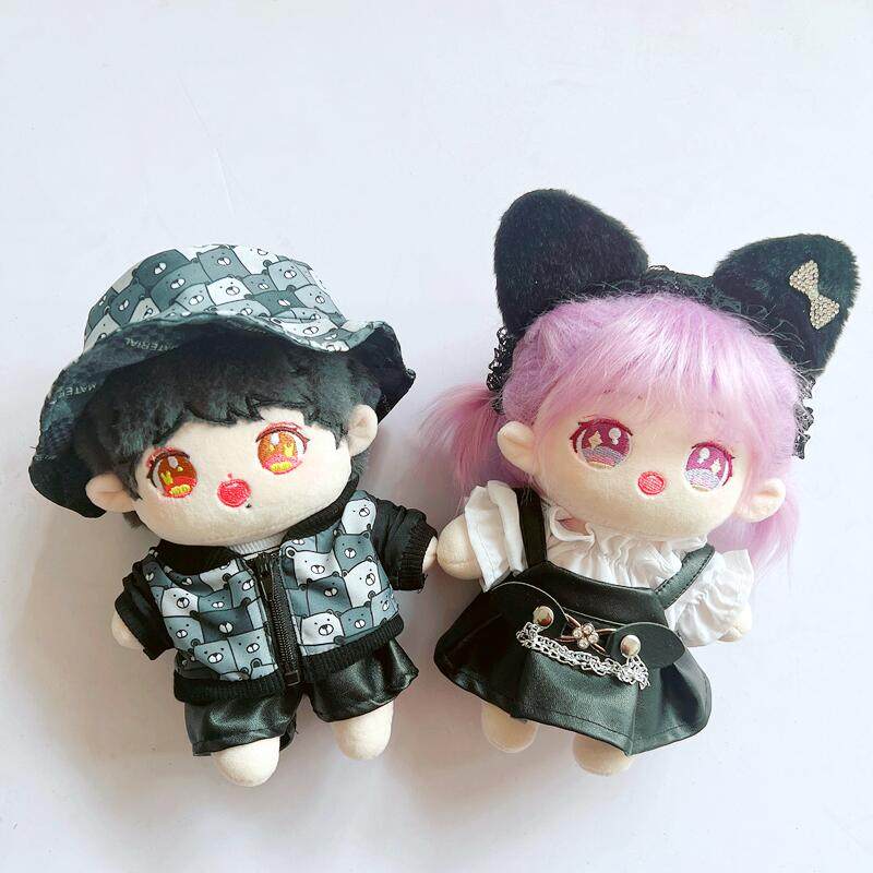 棉花娃娃20cm厘米娃衣明星公仔正常体胖胖体裸娃堆堆熊渔夫帽外套,淘宝优惠券,粉丝福利购,淘宝优惠卷