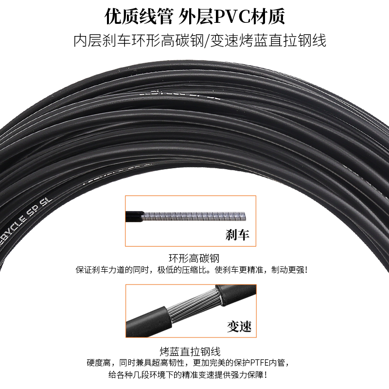 乐百客 原厂注油变速刹车线管L3外管山地公路折叠自行车v剎管配件 - 图2