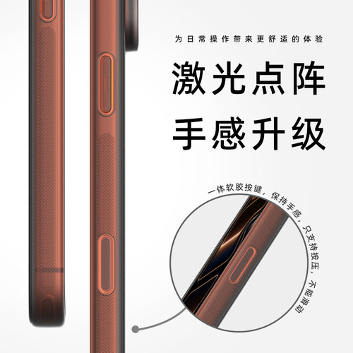 UNIICO适用苹果17手机壳轻薄设计软胶手感套17pm纹理磨砂阵点防滑17promax保护软壳薄款潮流套男女 - 图3