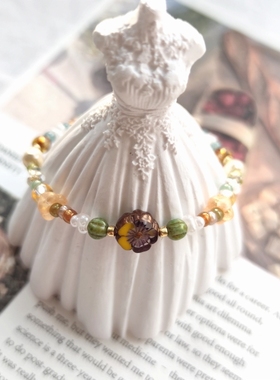 APAN手作初秋原创系列捷克琉璃珠叠戴手链国风复古简约百搭ins风