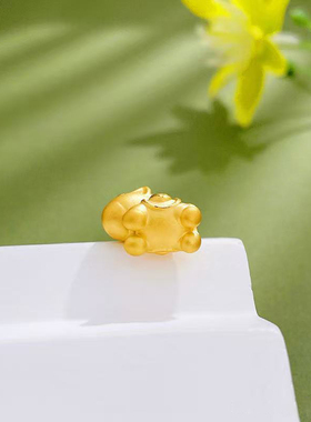 3D硬金黄金生肖马手串女999足金本命年转运珠红绳纯金手饰送女友