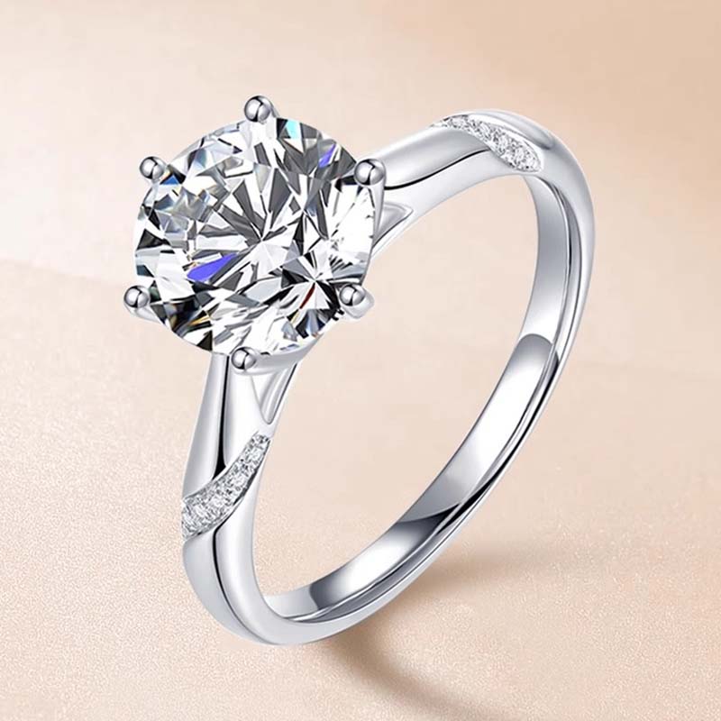 IGI Henan cultivated diamond PT950 diamond ring six-claw psychic 1 carat platinum ring for Valentine's Day to my girlfriend