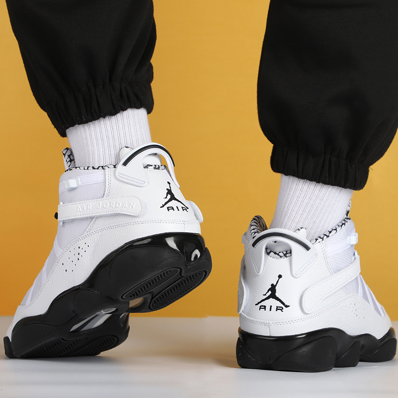 耐克男鞋2021春新款JORDAN 6 Rings AJ6熊猫黑白篮球鞋DD5077-107-图0