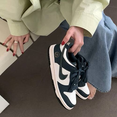 耐克Nike板鞋dunk低帮防滑白黑绿FB9109-301 - 图0