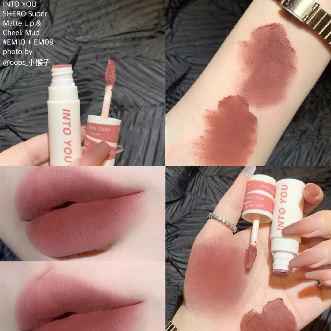 intoyou唇泥唇釉女主角04哑光慕斯23雾面7唇颊08em22蜜桃乌龙 - 图1
