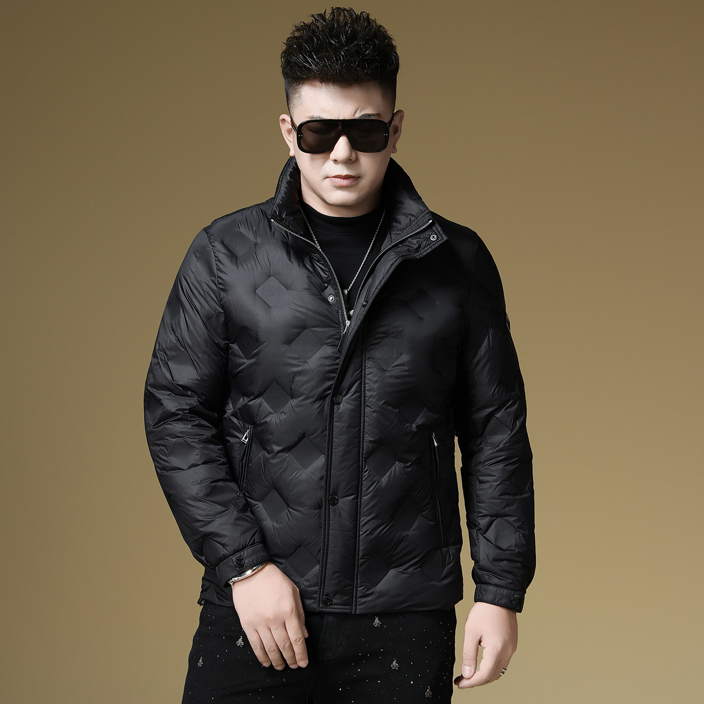 欧洲站潮牌男装羽绒服白鸭绒立领防寒服2025外套男士冬装高端夹克,淘宝优惠券,粉丝福利购,淘宝优惠卷