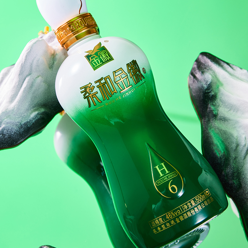 金徽酒46度柔和金徽H6 白酒整箱500ml*4瓶 浓香型白酒官方旗舰店 - 图1