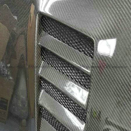 适用本田CRZ ZF1改装件 碳纤维前车头盖 A款多孔散热引擎发动机盖 - 图2