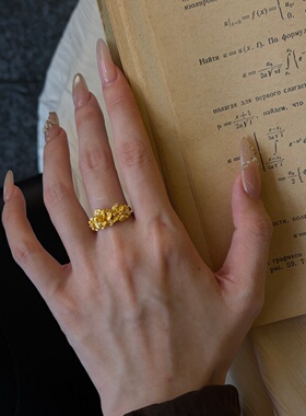 黄金金桂流芳戒指 足金999莫桑钻对戒结婚订婚送女友生日礼物情侣