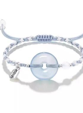 蓝色平安扣情侣手绳2024新款