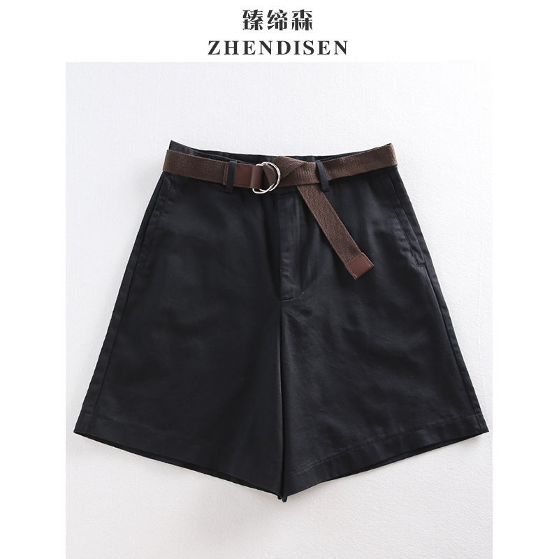 工装女夏2020新款韩版宽松直筒短裤 臻缔森服饰休闲裤