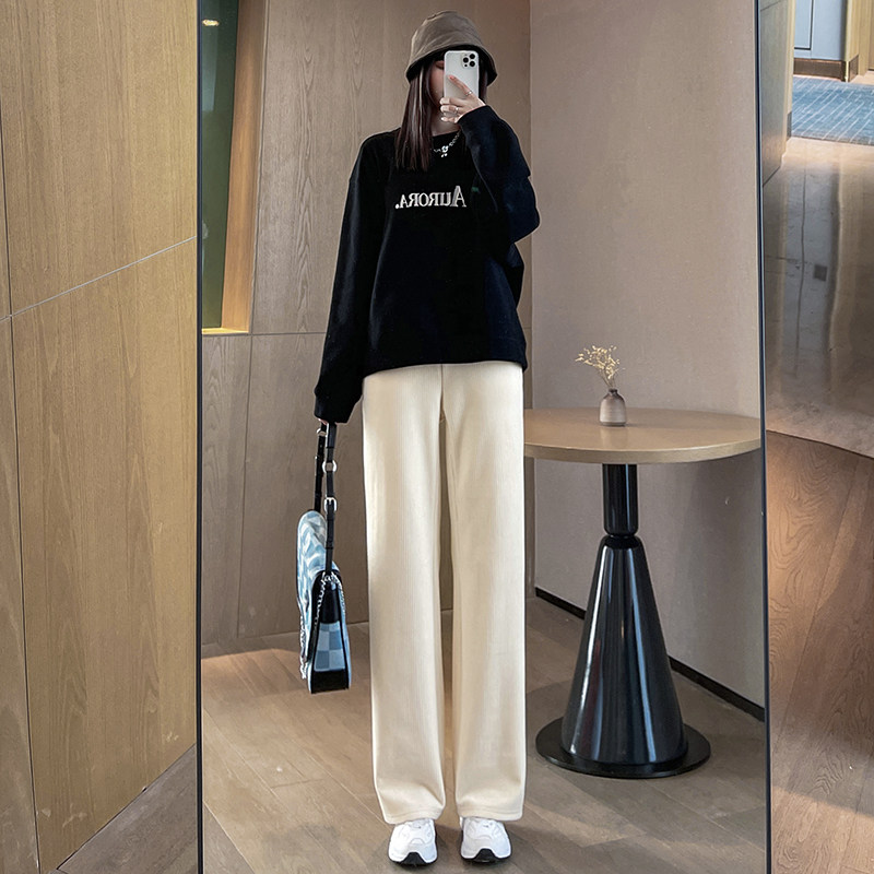 雪尼尔阔腿裤高腰灯芯绒休闲裤 臻缔森服饰休闲裤