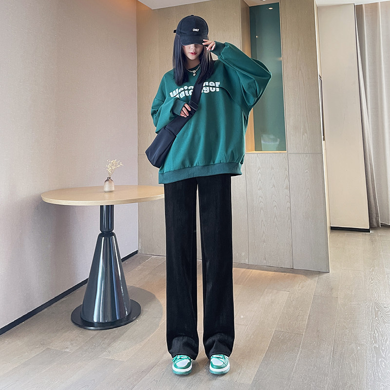 雪尼尔阔腿裤高腰灯芯绒休闲裤 臻缔森服饰休闲裤