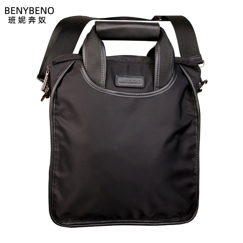 新款竖款商务休闲手提包尼龙帆布包 班妮奔奴男士包袋