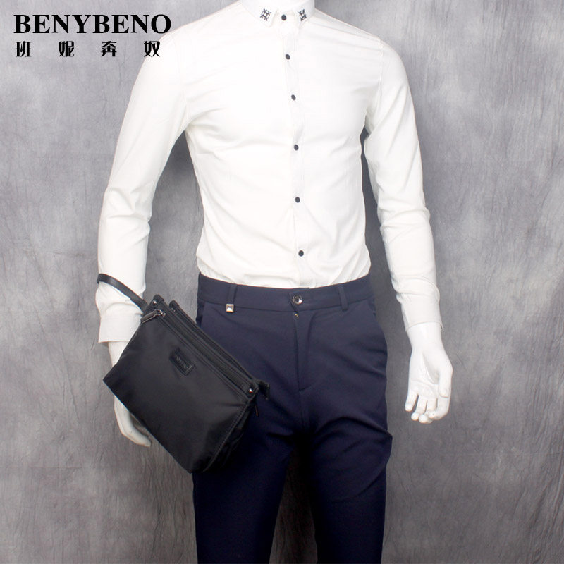 防水尼龙手机包男士休闲帆布男包 班妮奔奴男士包袋