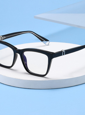 透明猫眼镜框2026新款变色墨迹大框方框太阳镜个性高级感户外防晒