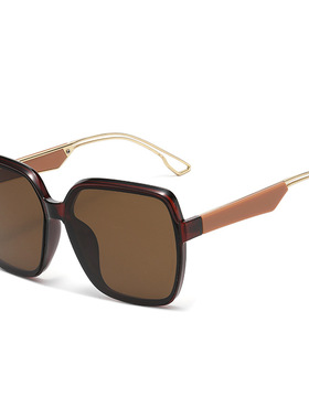 白色大框墨镜女款2026新款高级感开车太阳眼镜方形渐变素颜镜户外