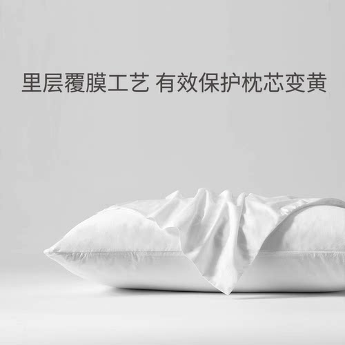 天丝枕套巾防水防口水头油简约枕头套酒店单双人枕内胆套枕头皮 - 图0