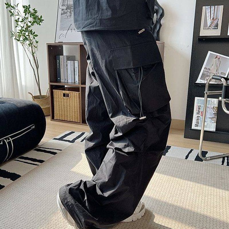 2023拉链连帽马甲工装裤套装男ins小众设计感宽松休闲无袖T恤长裤,淘宝优惠券,粉丝福利购,淘宝优惠卷