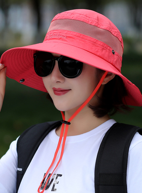 大檐渔夫帽女夏款遮全脸防紫外线